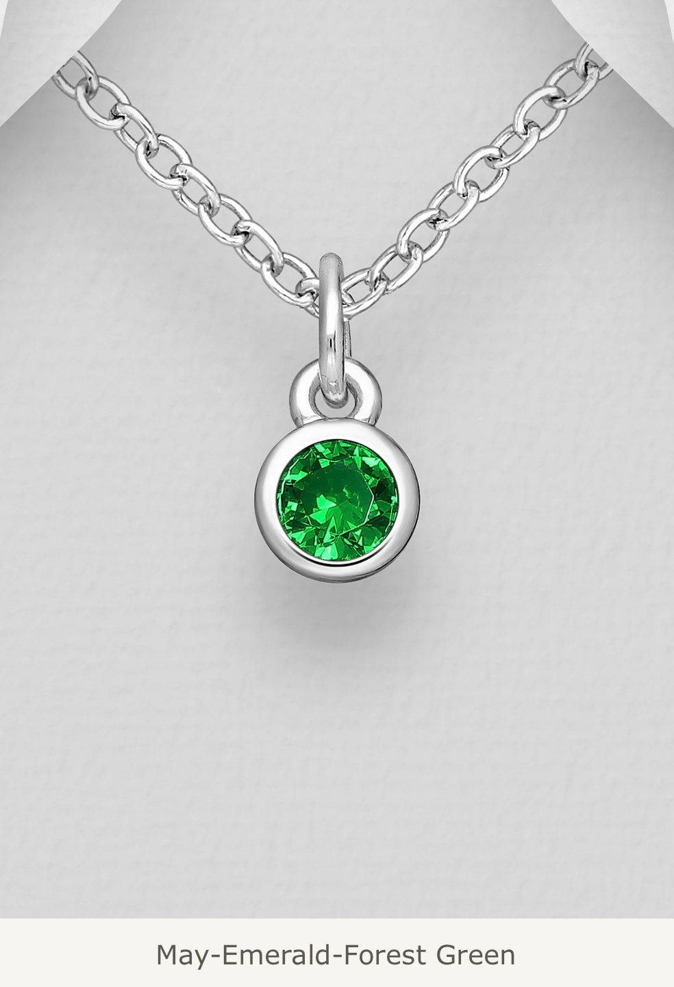Emerald Birthstone for May Silver