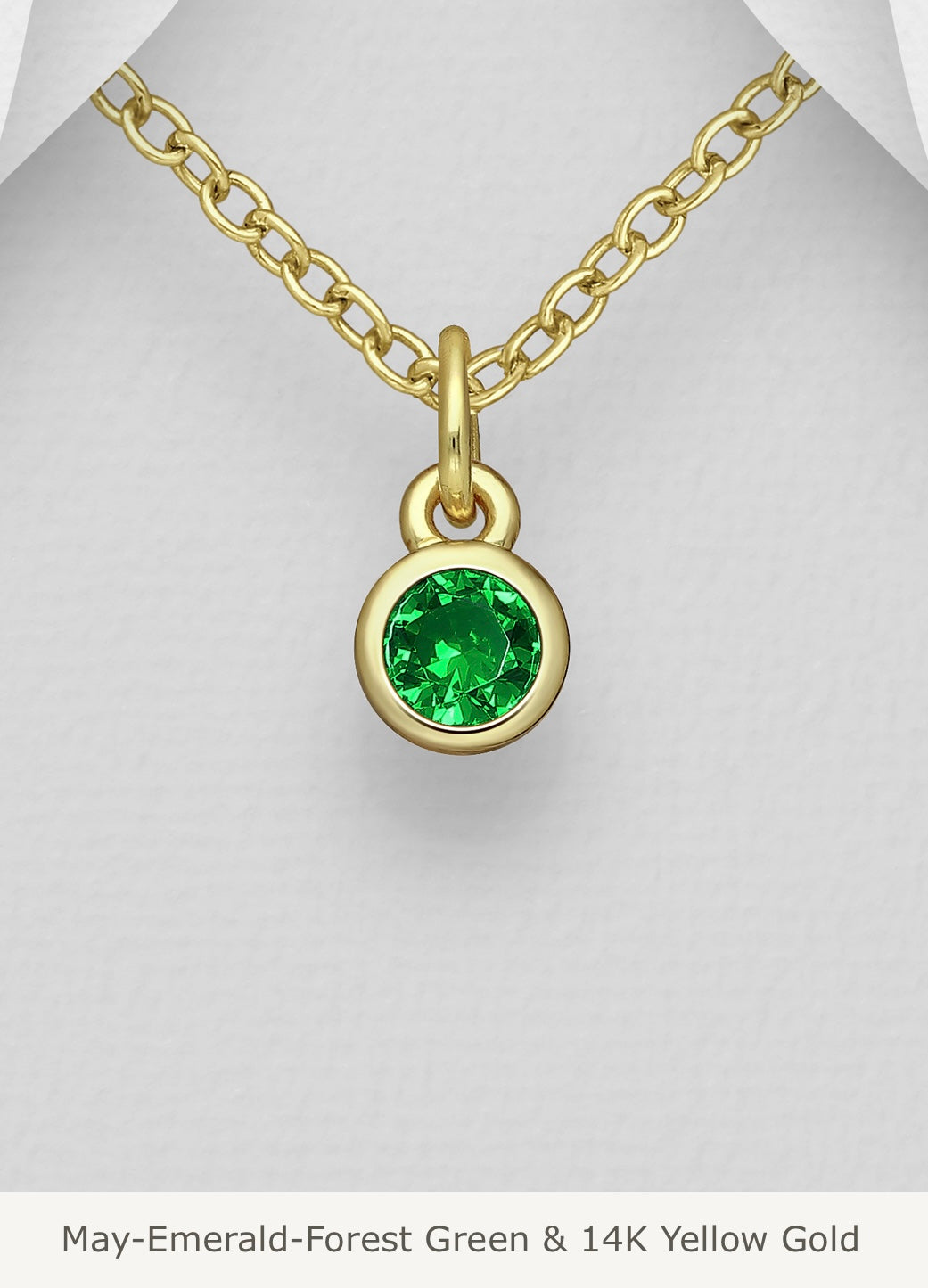 Emerald Birthstone for May Gold Vermeil