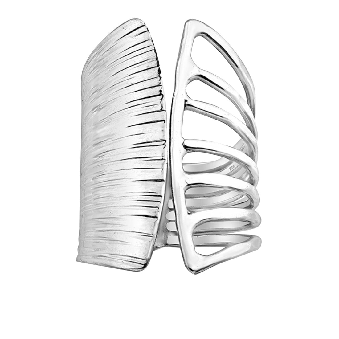 Large Silver Adjustable Statement Ring