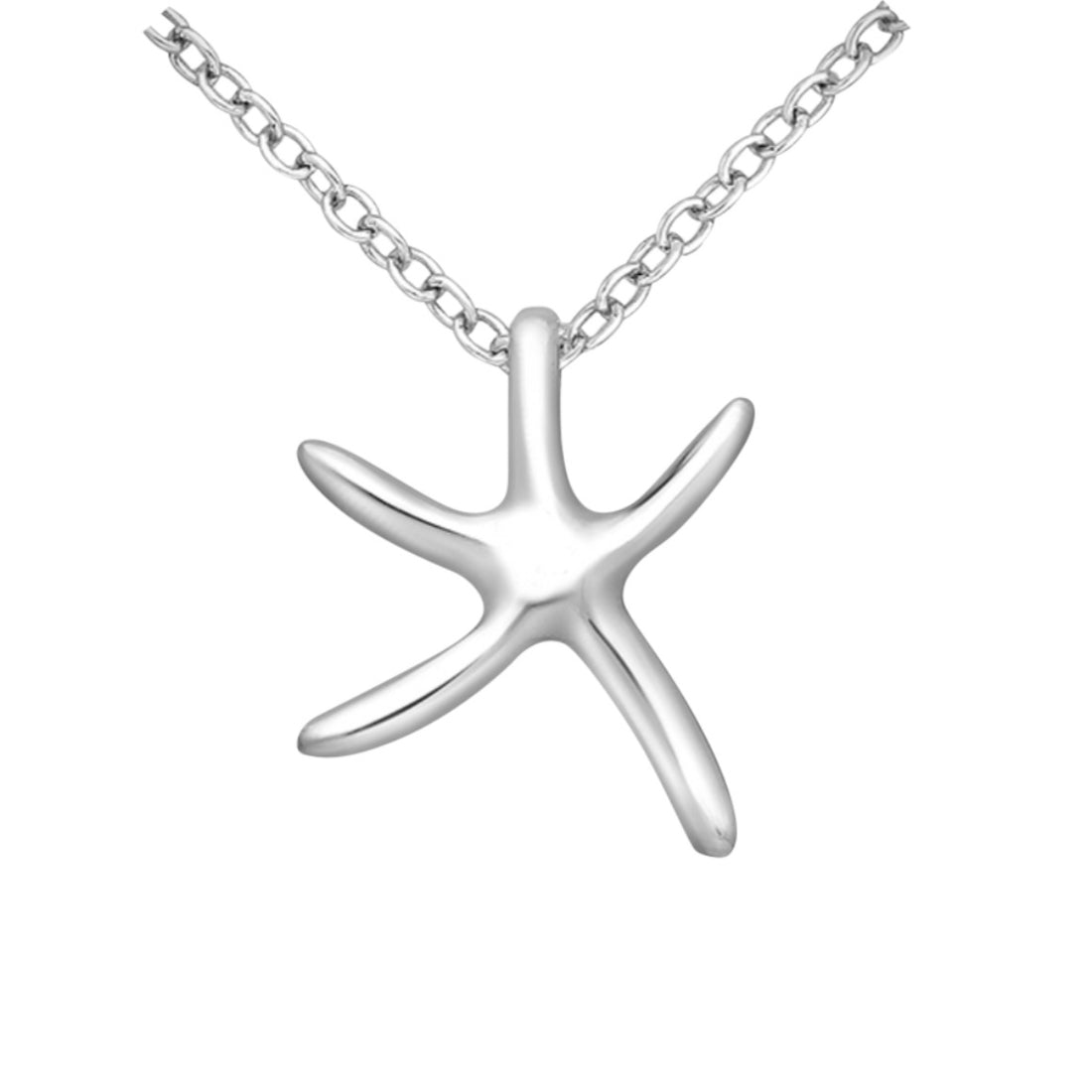 925 Sterling Silver Starfish Pendant