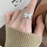 Silver Statement Adjustable Ring