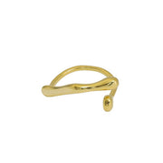 Sterling Silver with Gold Vermeil Abstract Adjustable Ring
