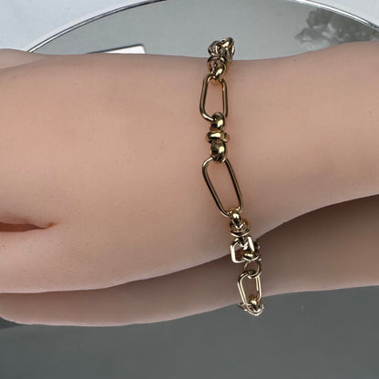 Stainless Steel Waterproof Chunky link bracelet in Silver or Gold Plate