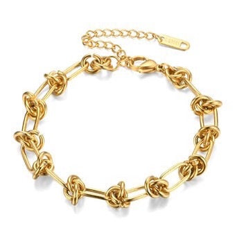 Stainless Steel Waterproof Chunky link bracelet in Silver or Gold Plate