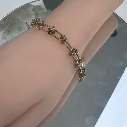 Stainless Steel Waterproof Chunky link bracelet in Silver or Gold Plate