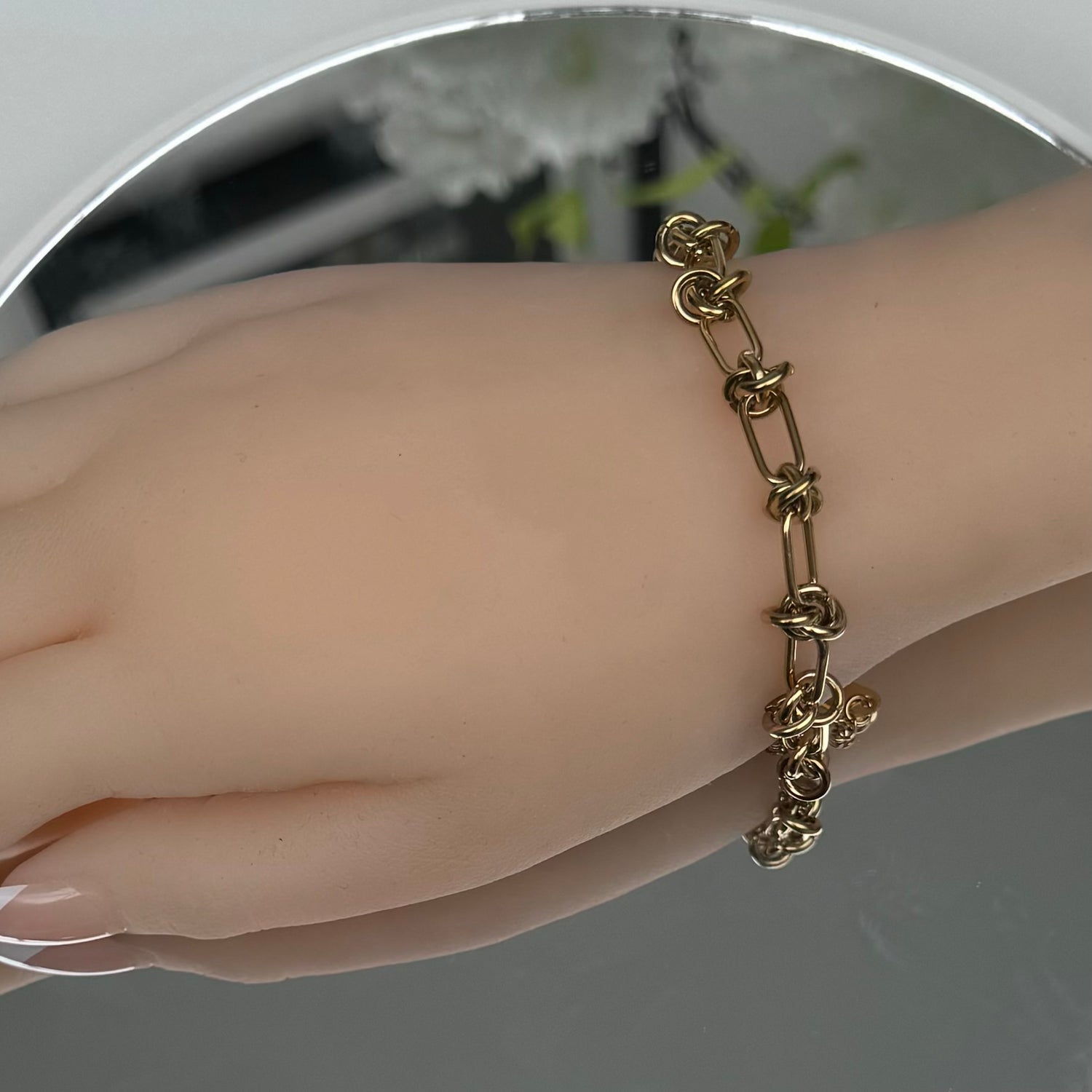 Stainless Steel Waterproof Chunky link bracelet in Silver or Gold Plate