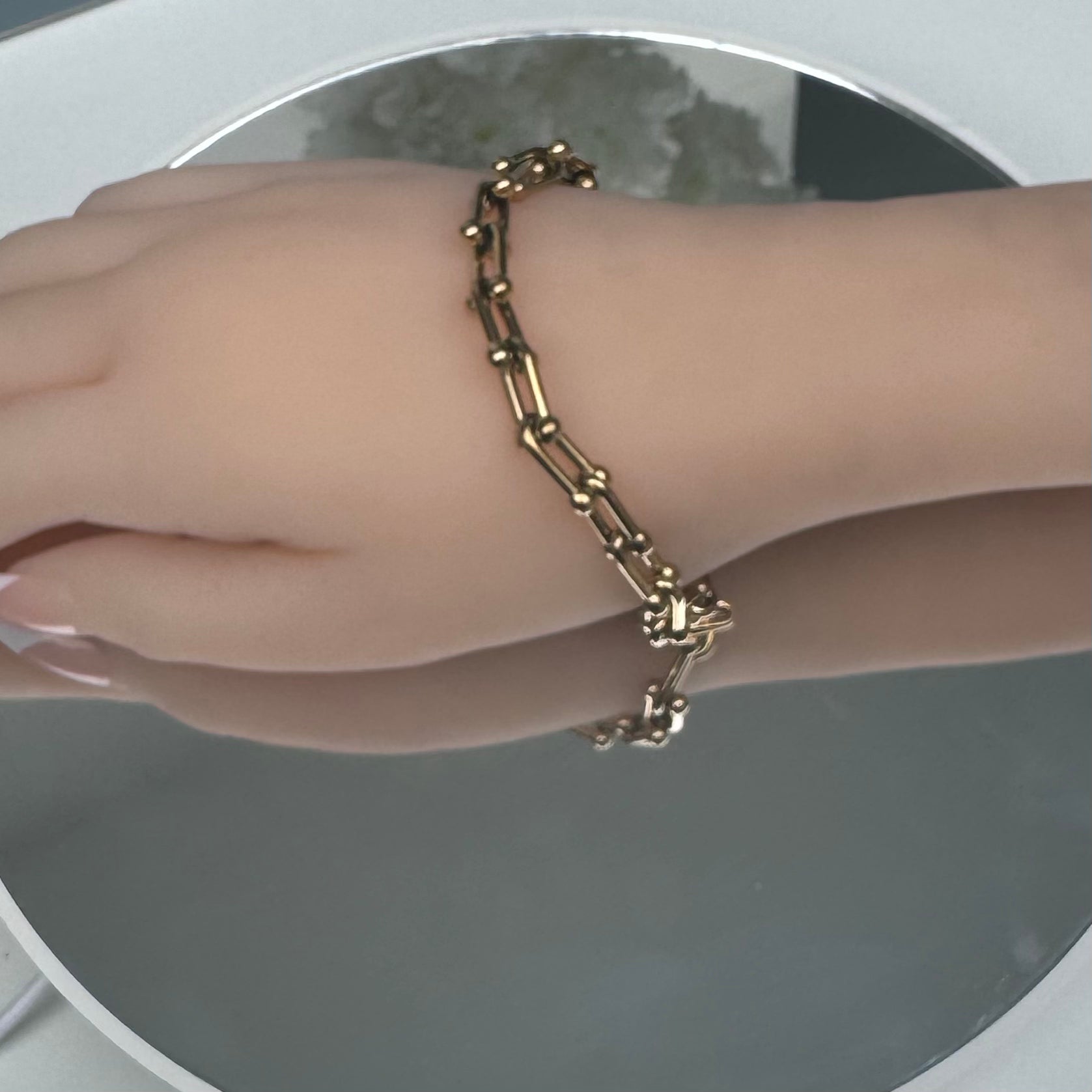 Stainless Steel Waterproof Chunky link bracelet in Silver or Gold Plate